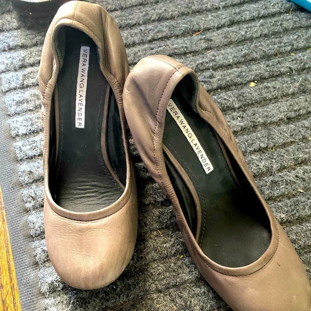 Vera Wang Lavendar Wedge heels